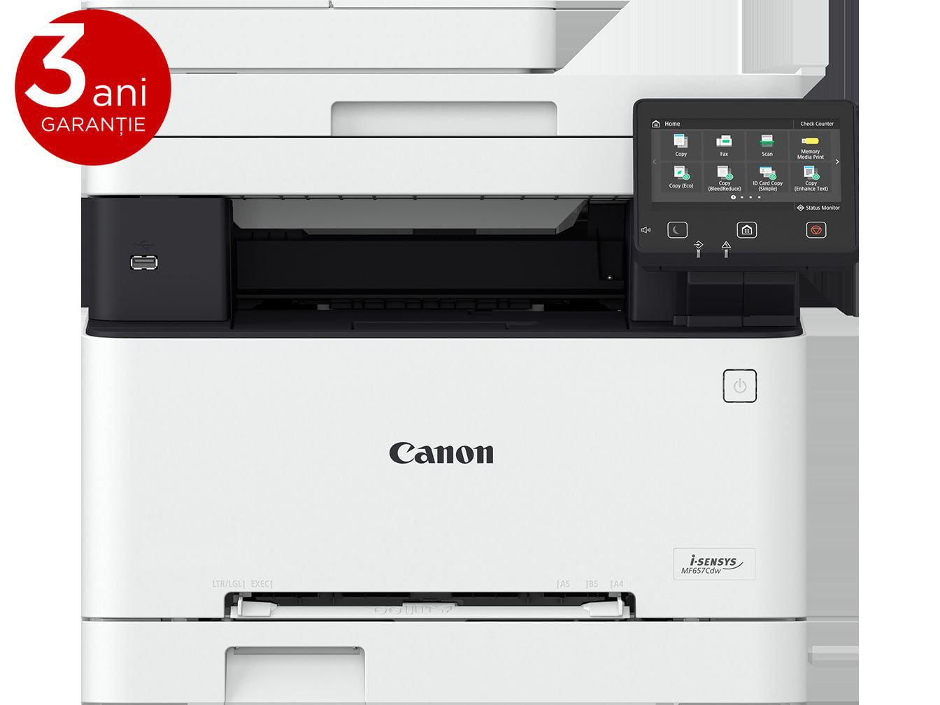 CANON MF651CW A4 COLOR LASER MFP Multifunctional laser color Canon MF651Cw, dimensiune A4(Printare, Copiere, Scanare), viteza max 18ppm, rezolutie max 1200x1200dpi, processor 800Mhz