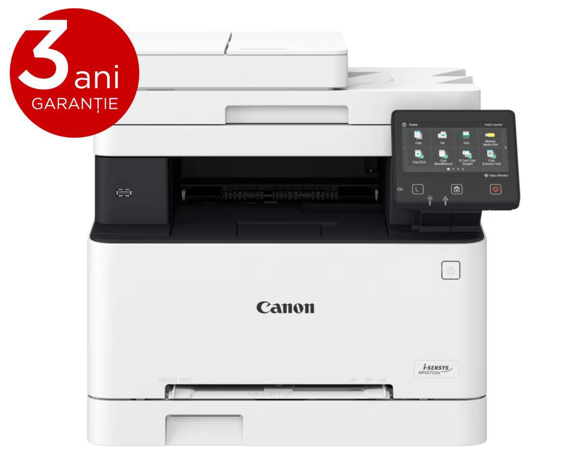 CANON MF657CDW A4 COLOR LASER MFP Multifunctional laser color Canon MF657Cdw, dimensiune A4(Printare, Copiere, Scanare, Fax), viteza max 21ppm, duplex, rezolutie max 1200x1200dpi,