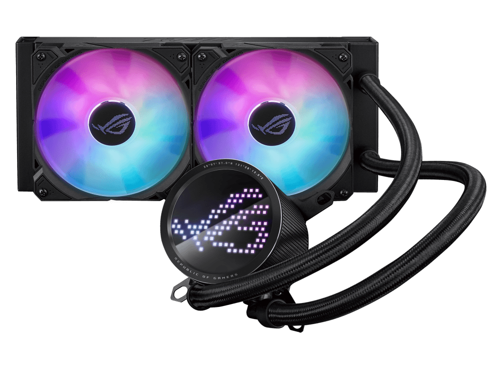 CPU COOLER ASUS ROG RYUO III 240 ARGB CPU COOLER ASUS ROG RYUO III 240 ARG  Water Block Water block dimention: 89 x 89 x 68.3 mm Block Material (CPU Plate): Copper Pump Pump Solution: 8th