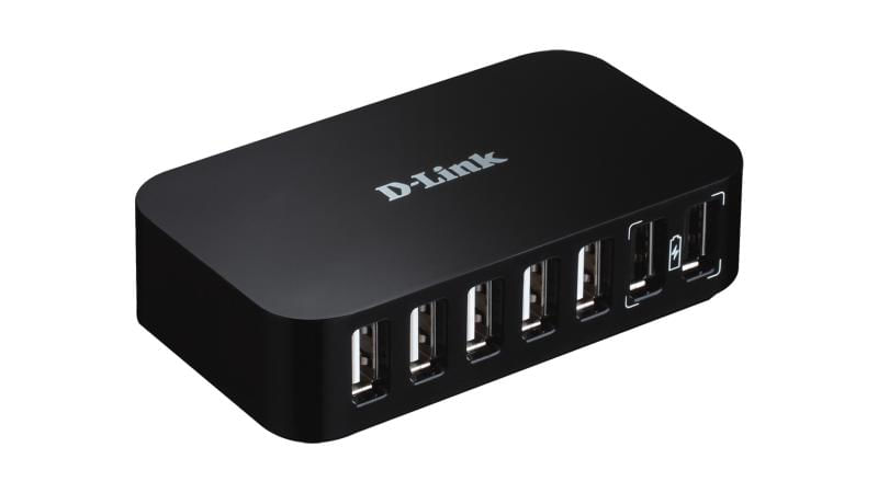 DLINK HUB USB2 7P Hub USB D-Link, DUB-H7, 7 porturi, USB 2.0, adapter 5 V, negru