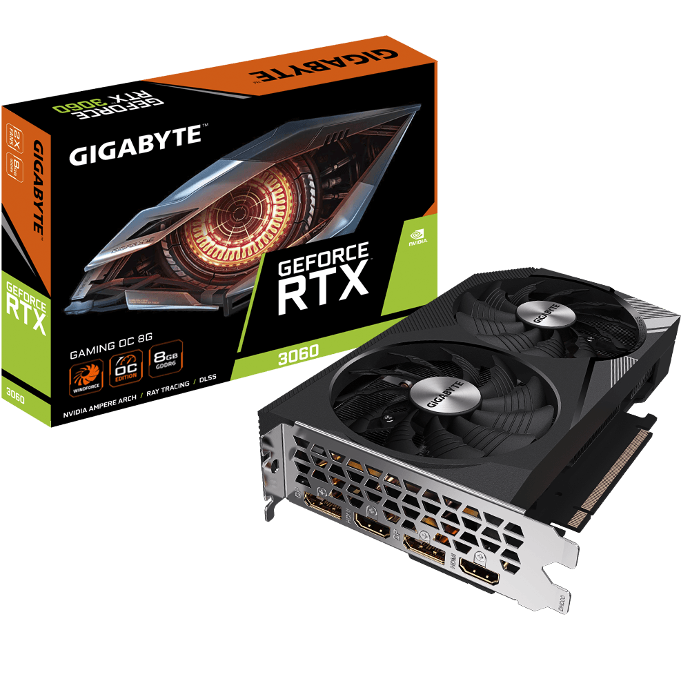 GB GeForce RTX 3060 GAMING OC 8G Placa video Gigabyte GeForce RTX 3060 GAMING OC 8G, 2x DisplayPort, 2x HDMI, 8GB GDDR6, 1807MHz, 128bit, PCI-E 4.0 x16, 240GB/s