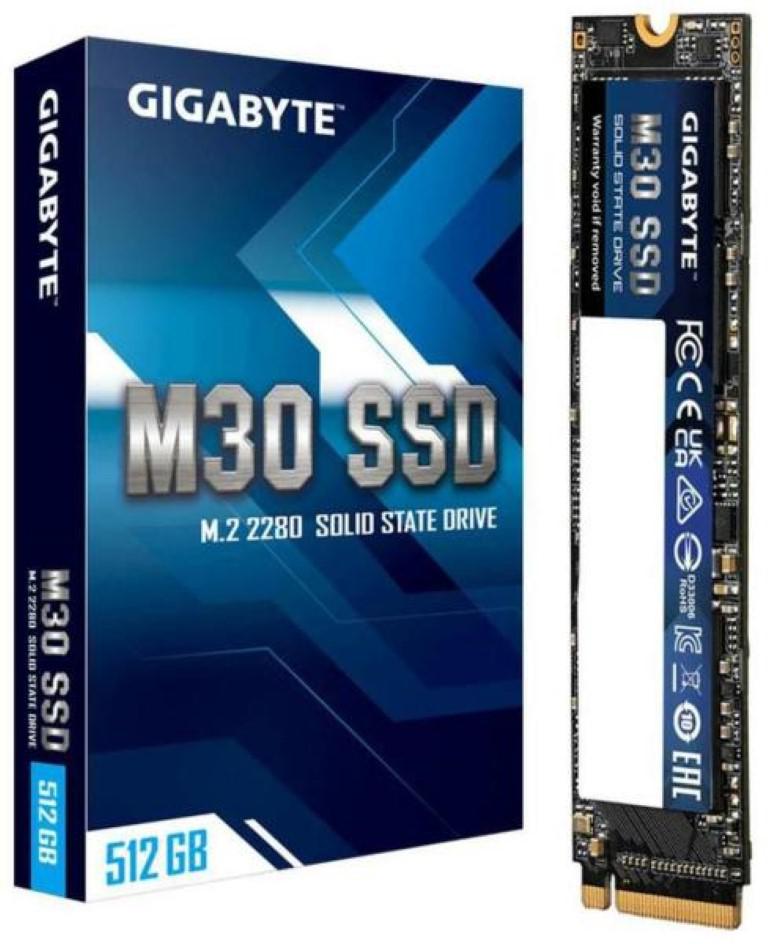 Gigabyte SSD M.2 PCIe M30 512GB  Interface PCIe 3.0x4, NVMe 1.3 Form Factor M.2 2280 Total Capacity 512GB NAND 3D TLC NAND Flash External DDR Cache