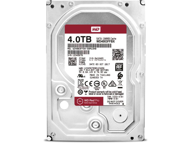 HDD WD Red Pro 4TB SATA-III 7200RPM 256M HDD intern WD, 3.5