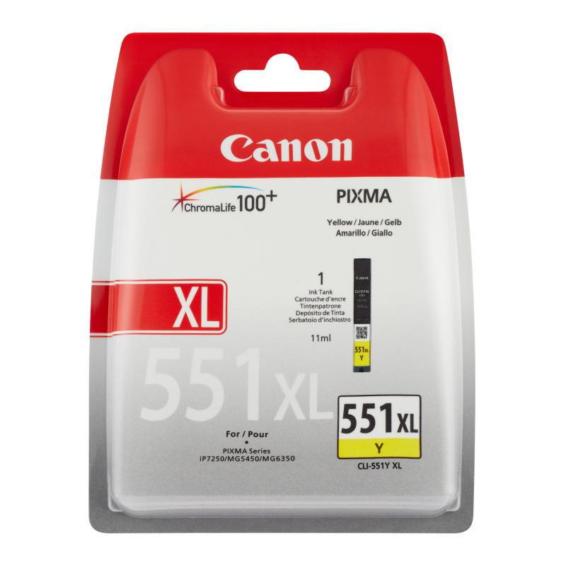 CANON CLI-551XL YELLOW INKJET CARTRIDGE