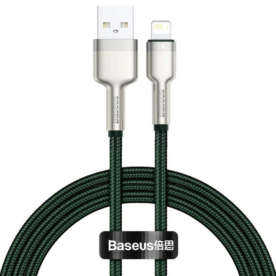 Cablu Baseus Cafule Lightning, 2m, verde