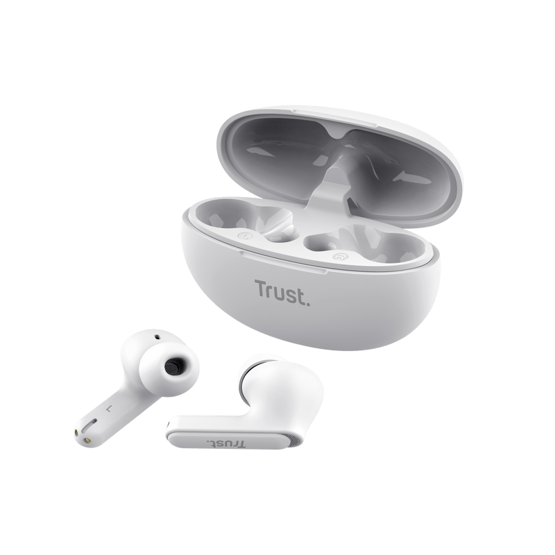Casti Trust Yavi earbuds BT,alb