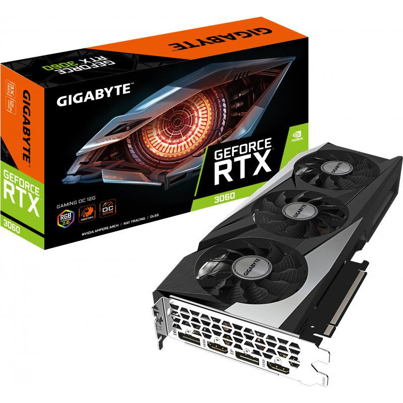 Placa video Gigabyte GeForce RTX 3060 GAMING OC 12G Graphics Processing GeForce RTX 3060 Core Clock TBD CUDA Cores TBD Memory Clock 15000 MHz