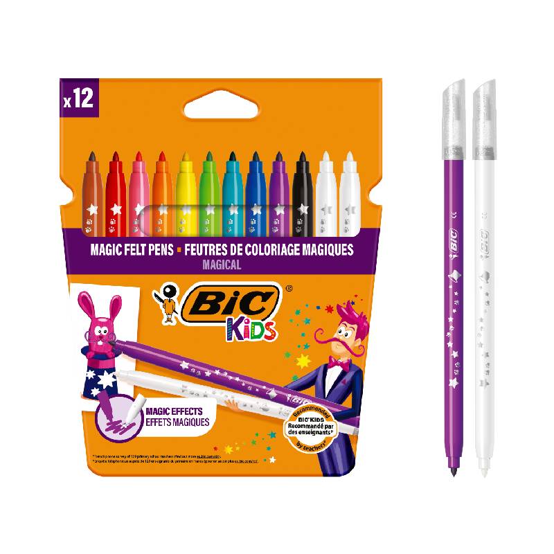 Carioci lavabile Colour&Erase 2.8 mm 12 buc BIC