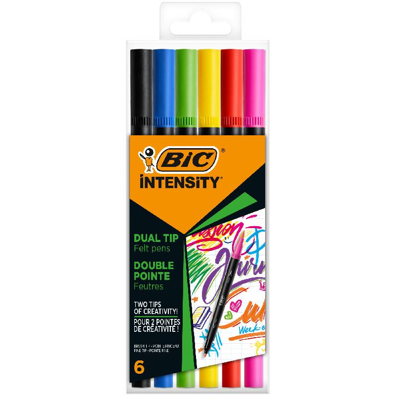 Carioci varf dublu BIC Intensity 6 culori