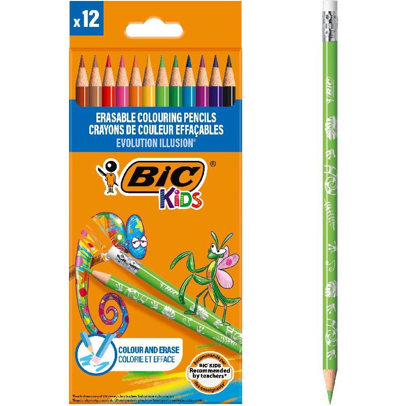 Creioane colorate Evolution Illusion 2.8 mm 12 buc BIC Kids