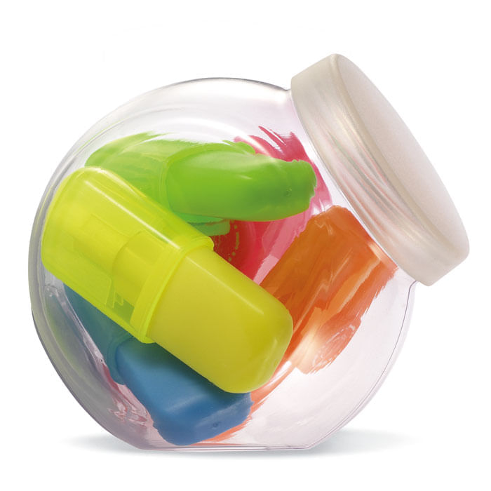 5 textmarkere in cutie mica