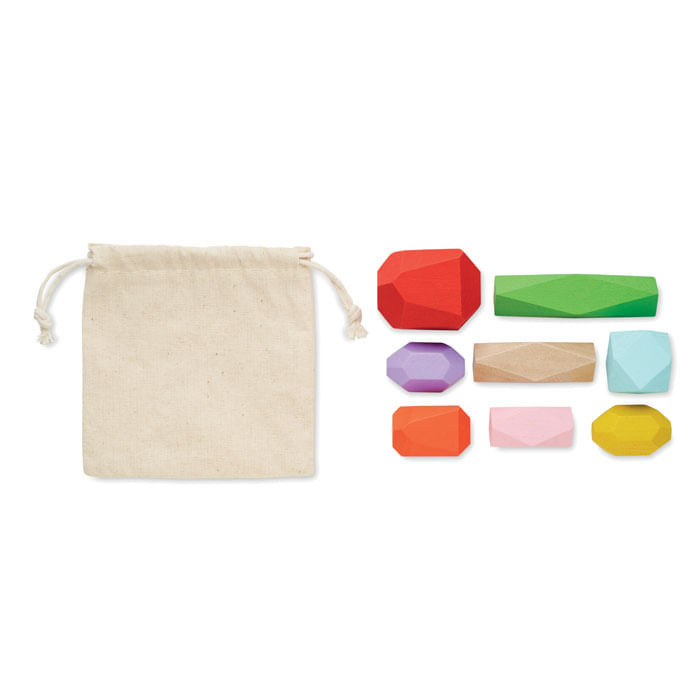 8 piese lemn stivuite,in pouch
