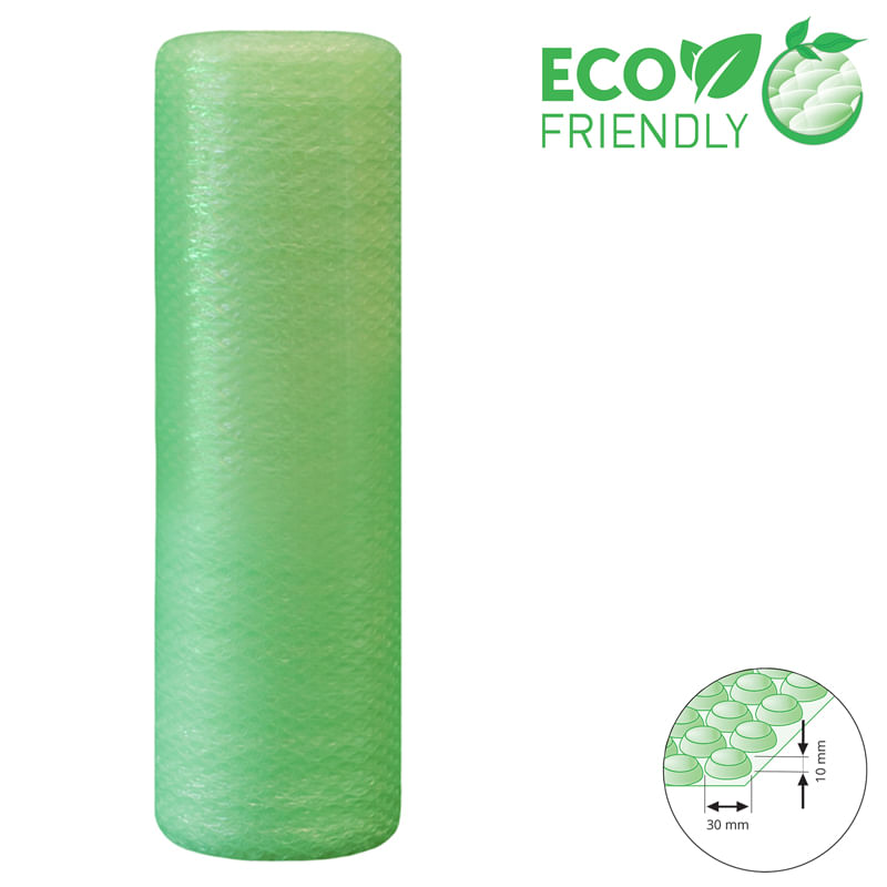 Folie cu bule de aer mici Eco Friendly 500 mm x 10 m verde