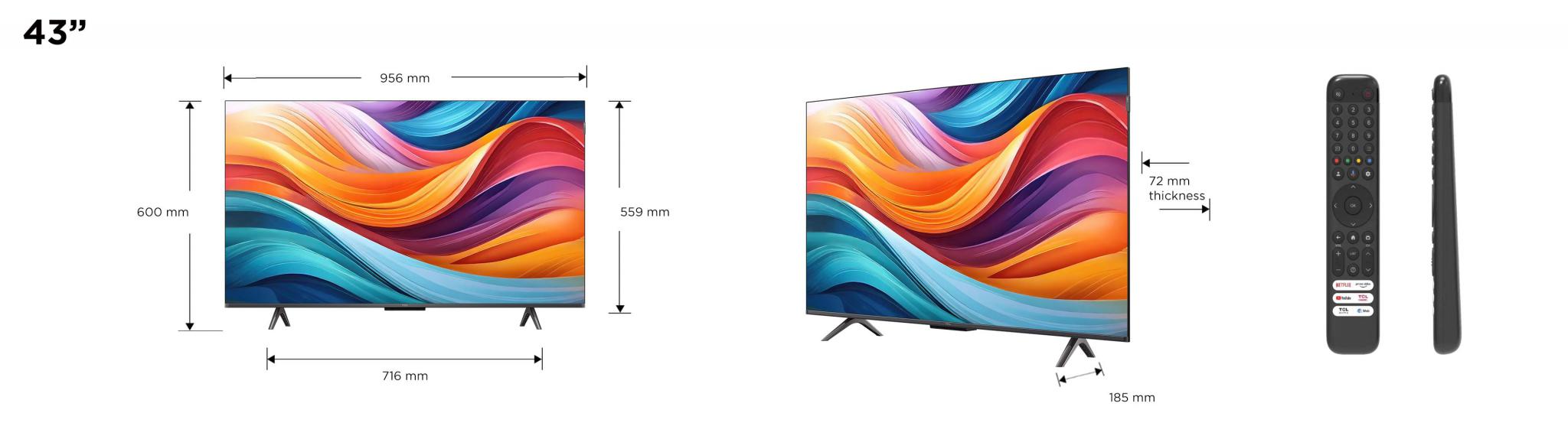 Qled TV 4K 43\'\'(109cm) TCL 43T7B (Model