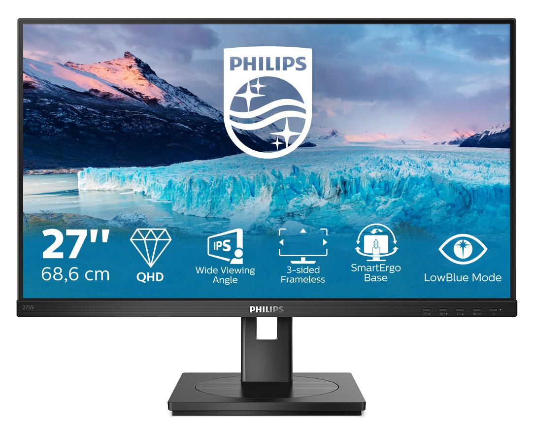 Monitor Philips 27" 275S1AE/00 Monitor 27" PHILIPS 275S1AE, IPS, WLED, Anti-Glare, 3H