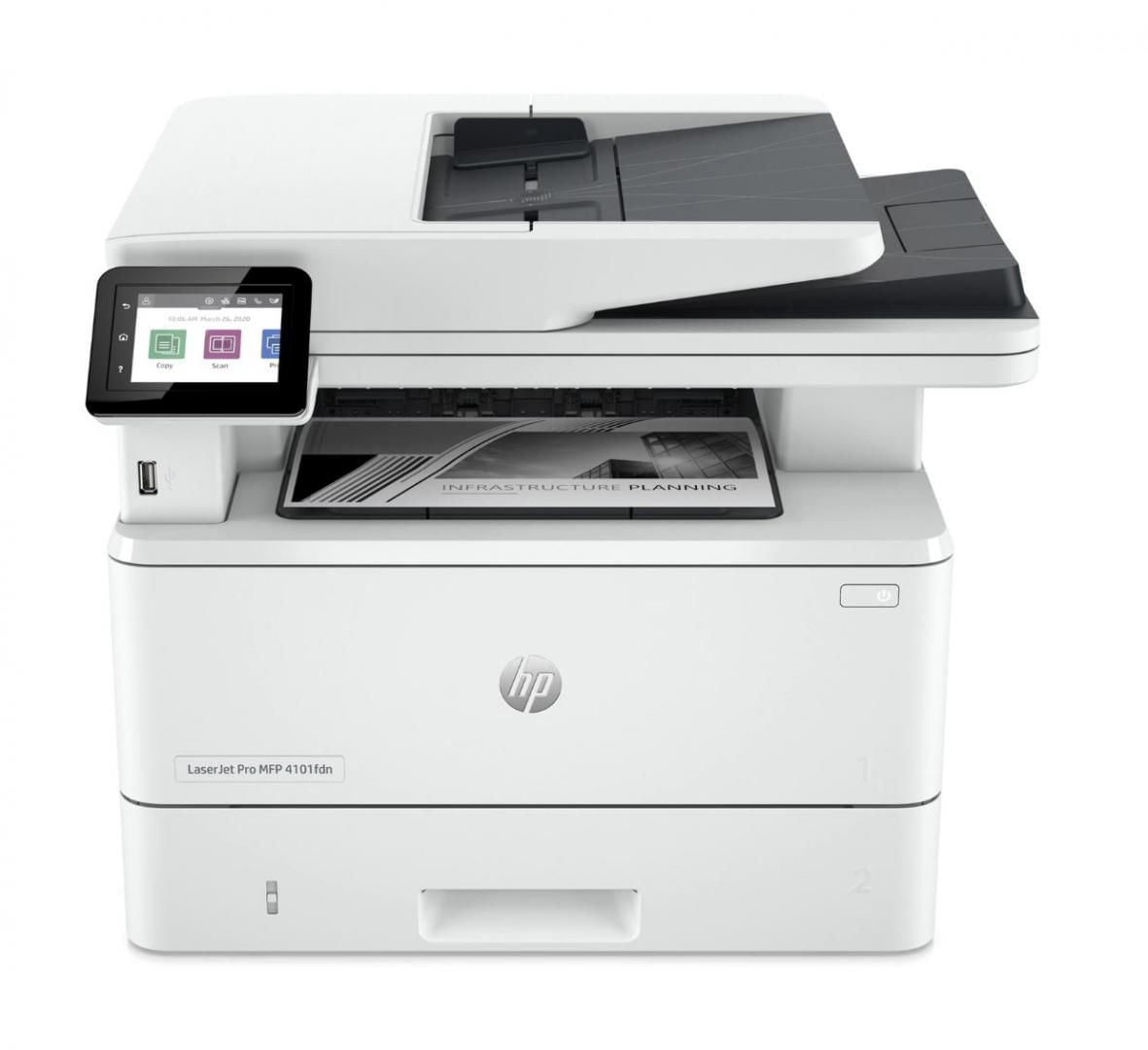 HP LASERJET 4102FDW MONO LASER MFP Multifunctional laser mono HP Laserjet 4102FDW , dimensiune A4 (Printare, Copiere, Scanare, Fax), Duplex, viteza 40ppm, rezolutie max 1200 x 1200dpi,