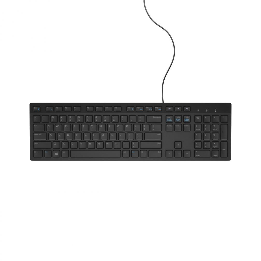 DL TASTATURA KB216 CU FIR BLACK RET BOX Dell Keyboard Multimedia KB216, wired, US INT, Retail Box, Color: Black