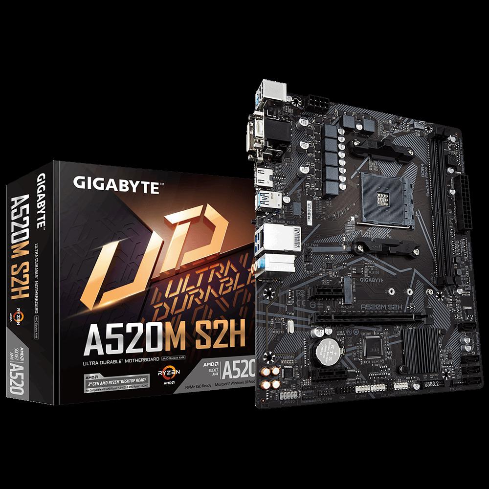 MB GIGABYTE A520M S2H AM4 Placa de baza Gigabyte AMD A520M S2H AM4 CPU AMD Socket AM4