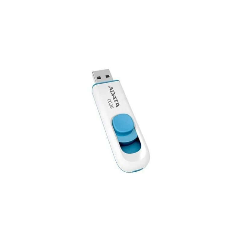 USB 64GB ADATA AC008-64G-RWE USB Flash Drive ADATA 64Gb, C008, USB2.0, alb+albastru