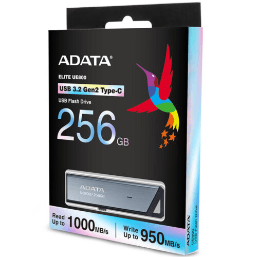 USB 26GB ADATA AELI-UE800-256G-CS USB Flash Drive ADATA 256GB, UE800, USB Type-C, Black