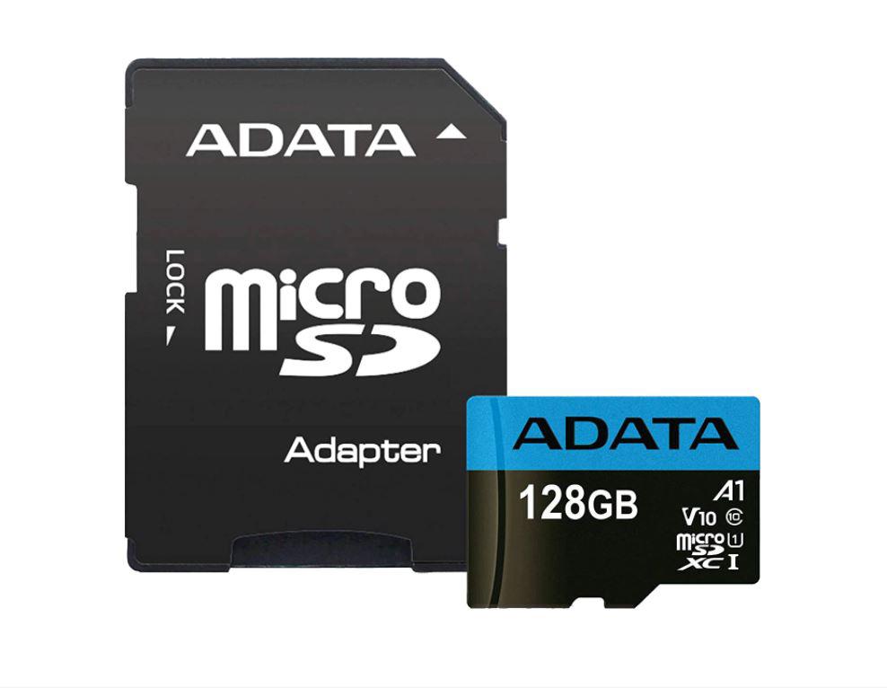 MICROSDXC 128GB AUSDX128GUICL10A1-RA1 Micro Secure Digital Card ADATA, Premier, 128GB