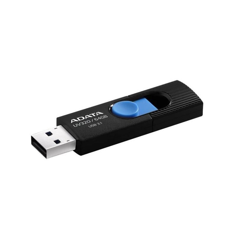 USB UV320 64GB BLACK/BLUE RETAIL USB Flash Drive ADATA UV320 64GB, black/blue retail, USB-A 3.1