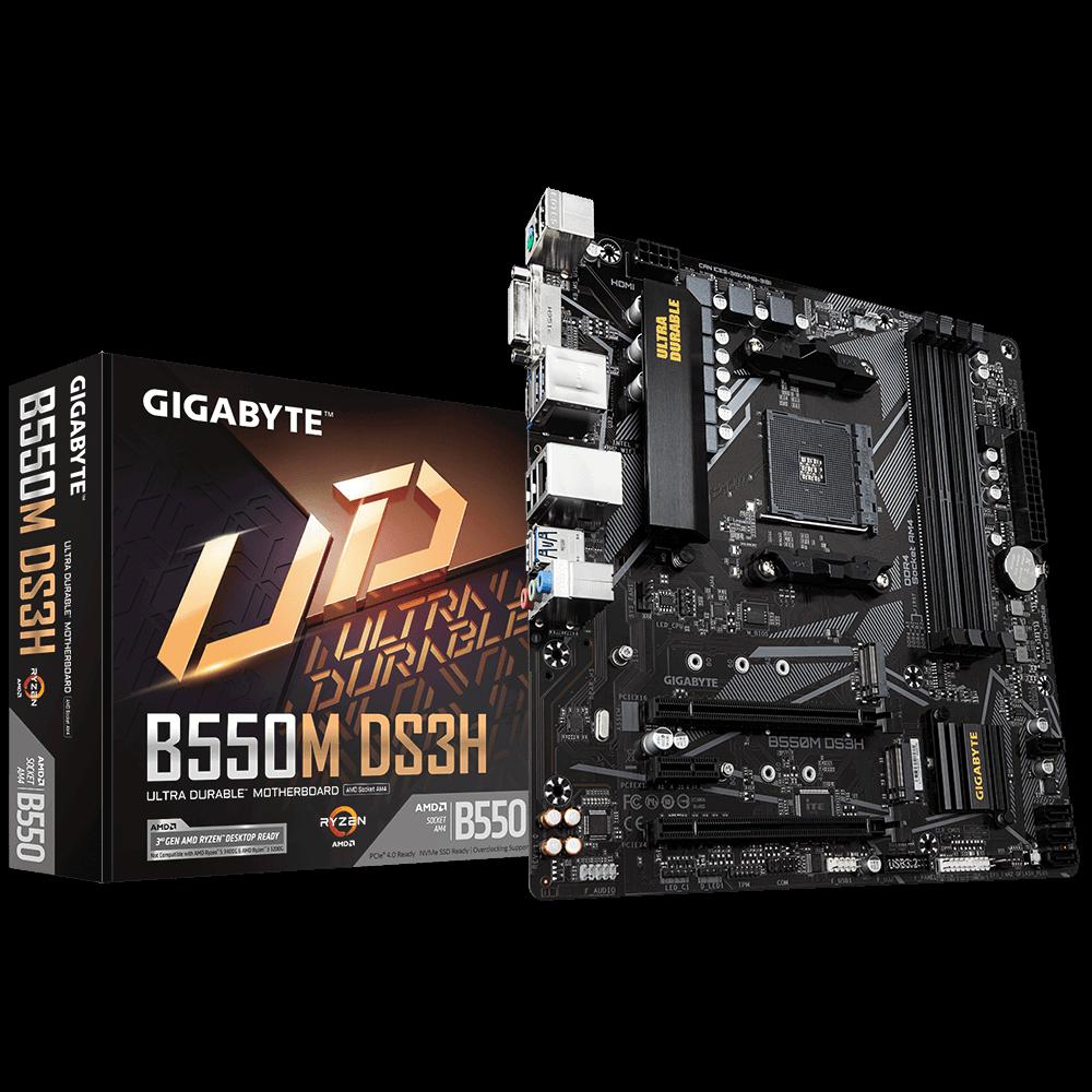 MB Gigabyte B550M DS3H AM4 Placa de baza Gigabyte B550M DS3H AM4 CPU AMD Socket AM4