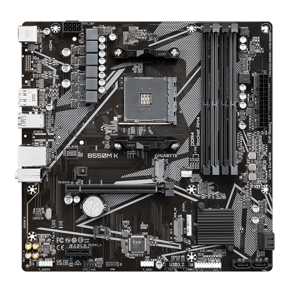 MB Gigabyte B550M K AM4 DDR4