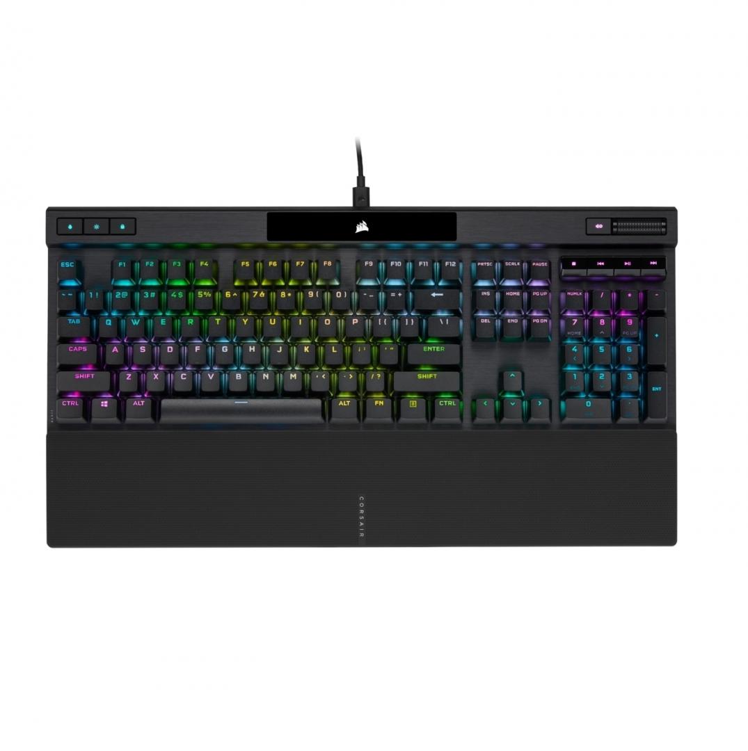 Tastatura Gaming Mecanica Corsair K70 RGB PRO, Iluminare RGB iCUE,Switch Cherry MX Red, Butoane Doubleshot PBT, Cablu USB-C Detasabil, Negru