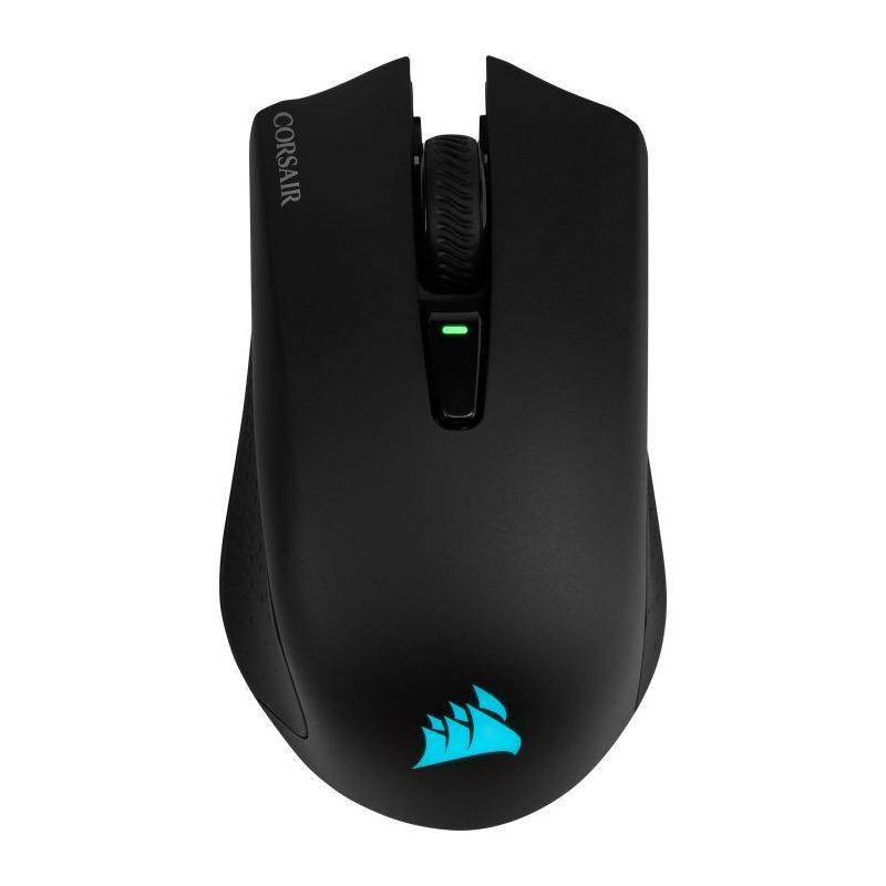 Mouse Gaming Wireless Corsair HARPOON RGB, Iluminare RGB iCUE, Slipstream Wireless, Bluetooth, USB, Negru