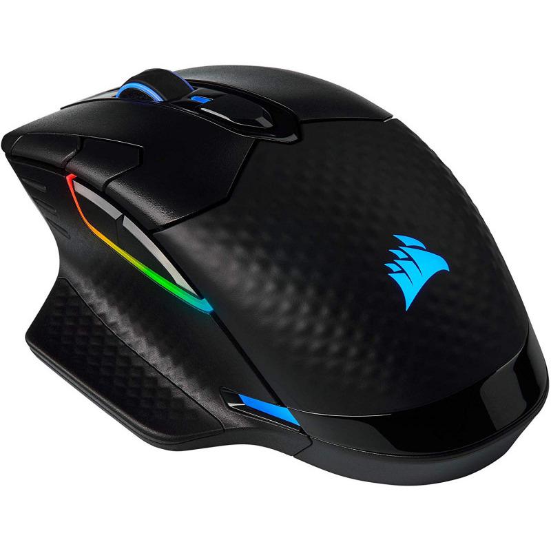 Mouse Gaming Wireless Corsair DARK CORE RGB PRO, Iluminare RGB iCUE, Slipstream Wireless, Bluetooth, USB, Negru