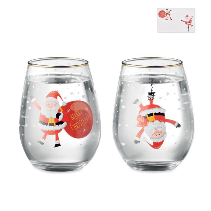 Set de 2 pahare de Craciun NOEL