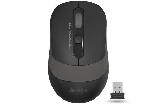 MOUSE A4TECH FG10 WS 2000DPI, GRI Mouse A4tech, gaming, wireless, 2.4GHz, optic, 2000 dpi, butoane/scroll 4/1, buton selectare viteza, negru / gri