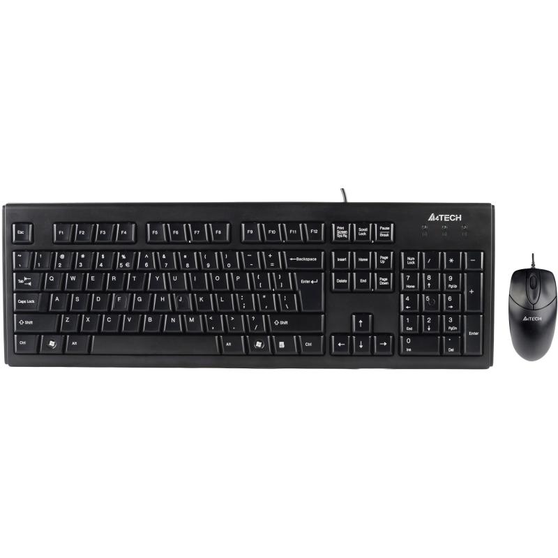 Kit A4Tech KRS-8372 cu fir, negru Kit tastatura + mouse A4tech KRS-8372, cu fir, negru