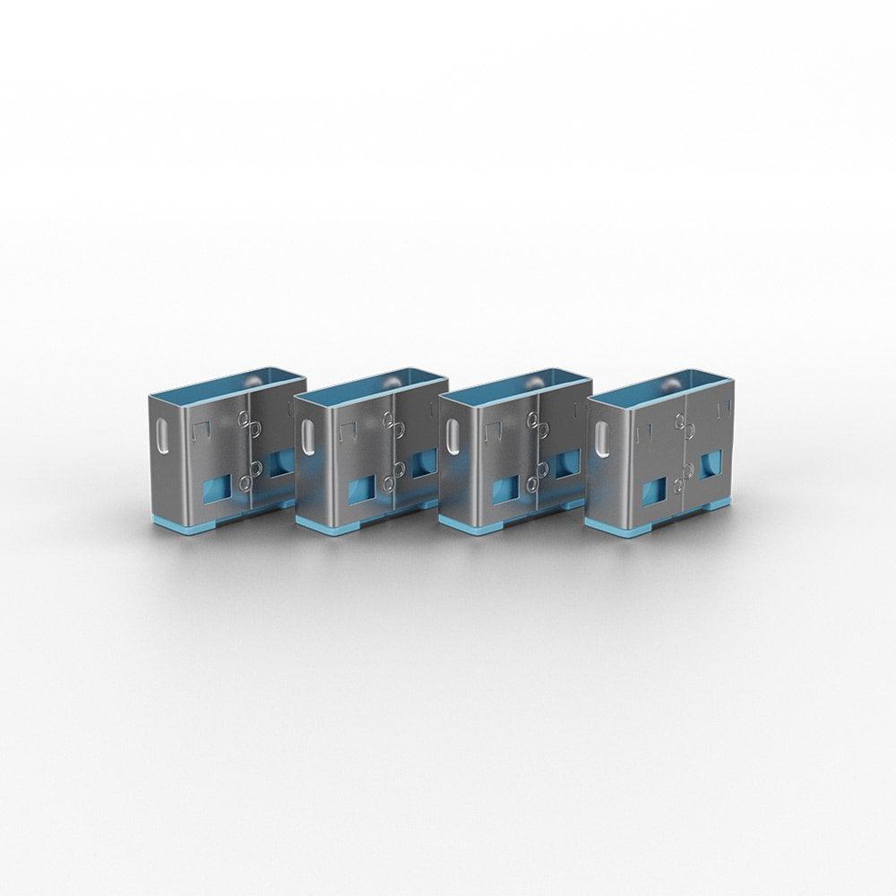 Lindy USB Port Locks 4x Blue+Key