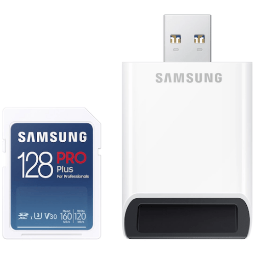 MICROSD PRO PLUS 128GB CL10 CARD READER