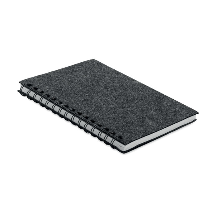 Notebook A5 RPET cu coperta din fe Notebook A5 RPET cu copert din