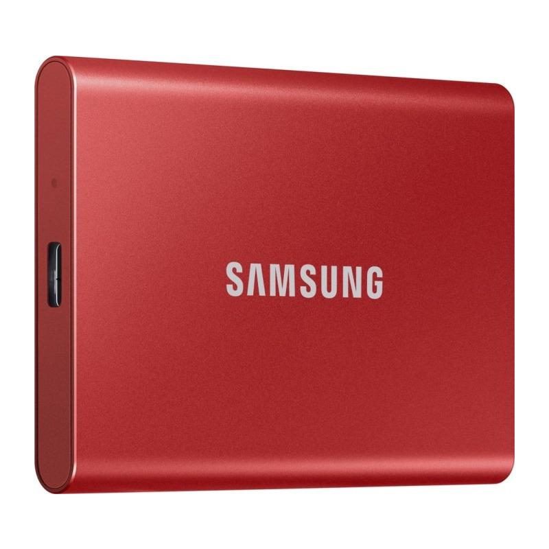 SSD Extern Samsung, 1TB, USB 3.1, RED SSD extern Samsung T7 Touch portabil, 1TB, USB 3.1, RED