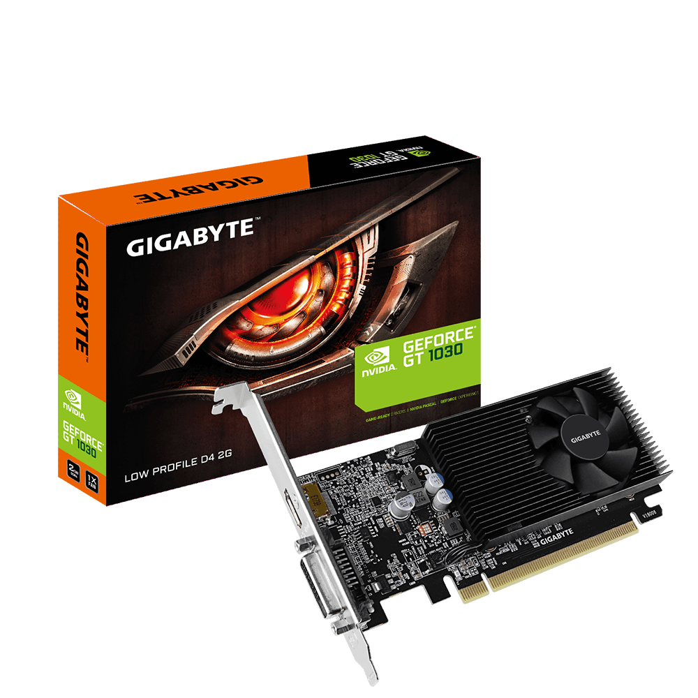 VGA GB GEFORCE GT 1030 LOW PROFILE D4 2G Placa video Gigabyte GeForce GT 1030 Low Profile D4 2G, N1030D4-2GL, Core Clock:OC Mode: 1417/1177(Boost/Base), Gaming Mode: 1379/1151