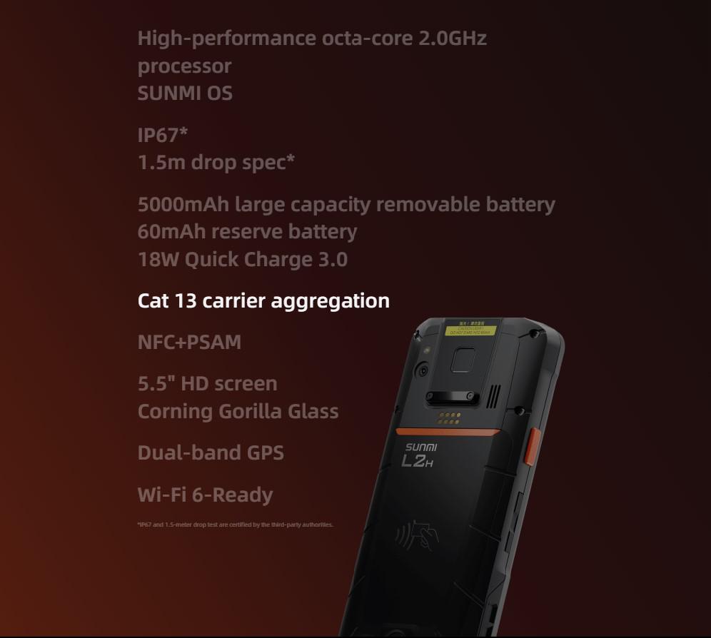 SUNMI T8911 L2H-Handhe.Wireless Terminal