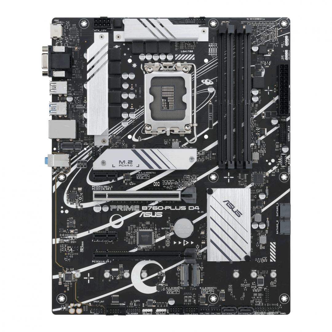 MB ASUS PRIME B760-PLUS D4 LGA 1700 Placa de baza ASUS PRIME B760-PLUS D4 LGA 1700 Model PRIME B760-PLUS D4 CPU Intel Socket LGA1700 for 13th Gen Intel Core & 12th Gen Intel