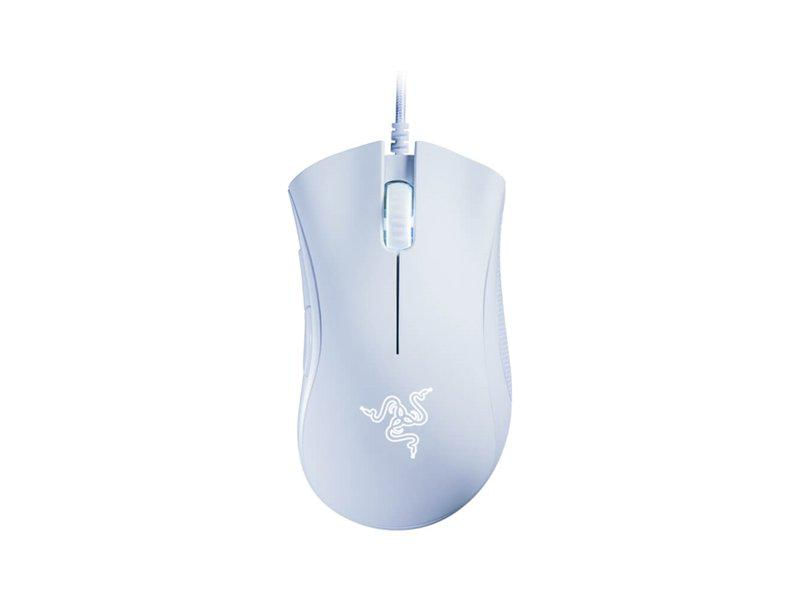 Razer DeathAdder Essential White Edition - Ergonomic Wired Gaming Mouse  TECH SPECS FORM FACTOR Right-Handed CONNECTIVITY Wired - Standard Braided