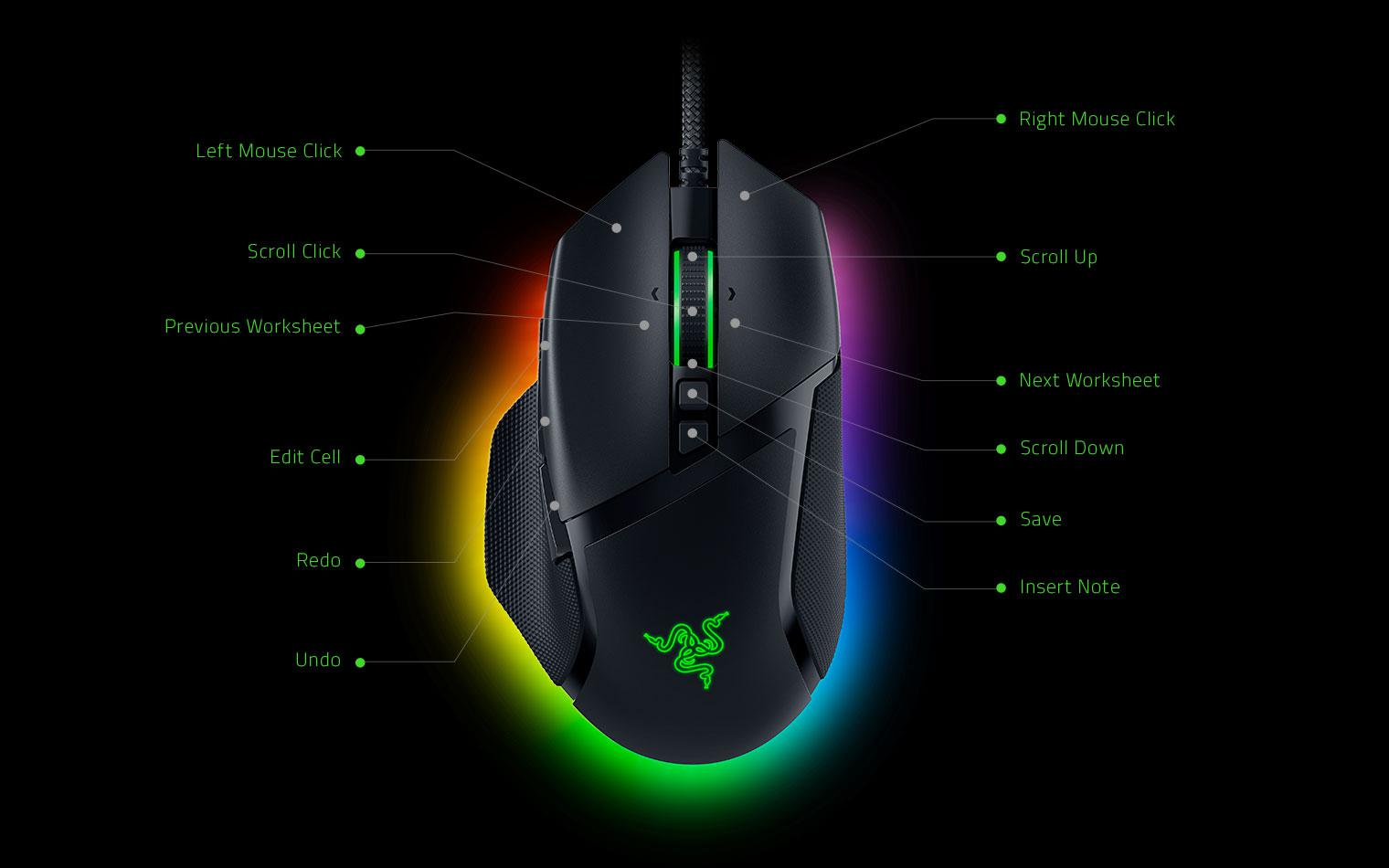 Mouse Razer Basilisk V3 PRO - Black Mouse Razer cu fir Razer Basilisk V3 PRO, butoane programabile 10+1, Razer HyperScroll Tilt Wheel, 11 zone de iluminare Chroma RGB, negru