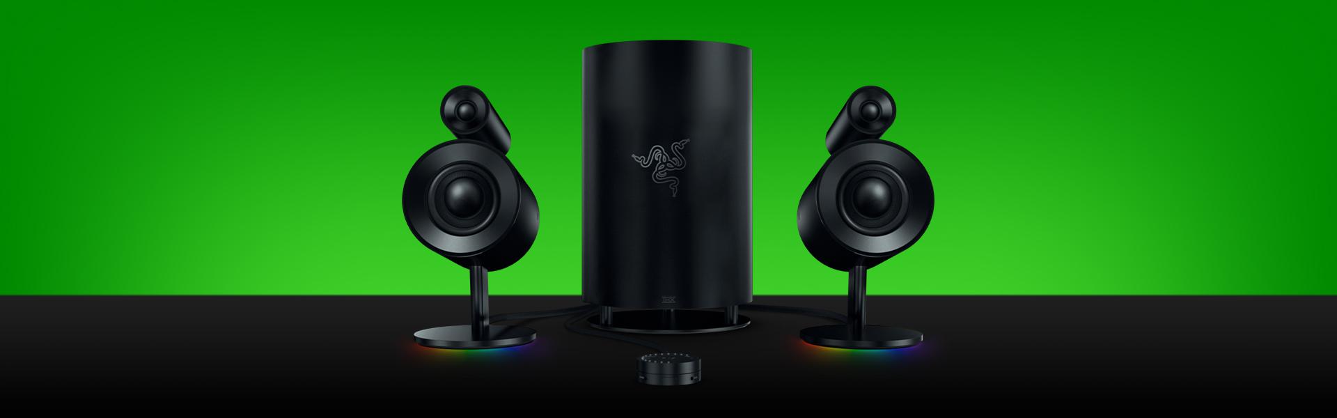 Razer Leviathan V2 Soundbar + Subwoofer TECHNICAL SPECIFICATIONS Razer Chroma RGB (18 zones) THX Spatial Audio Bluetooth 5.2 USB audio