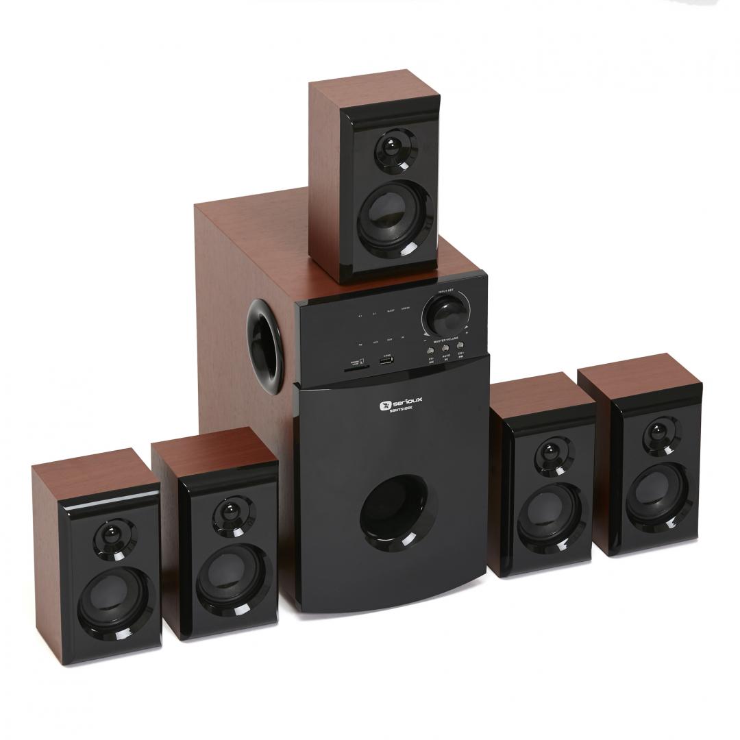 BOXE 5.1 SERIOUX SOUNDBOOST HT5100C Boxe Serioux 5.1 SoundBoost HT5100C, 140W RMS, culoare lemn de cires