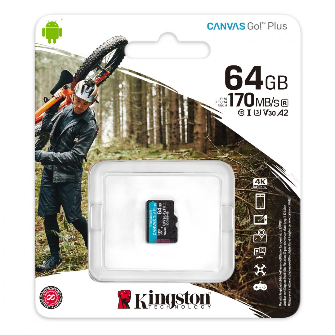 MICROSD KS 64GB CL10 UHS-I CANVAS GO PLS