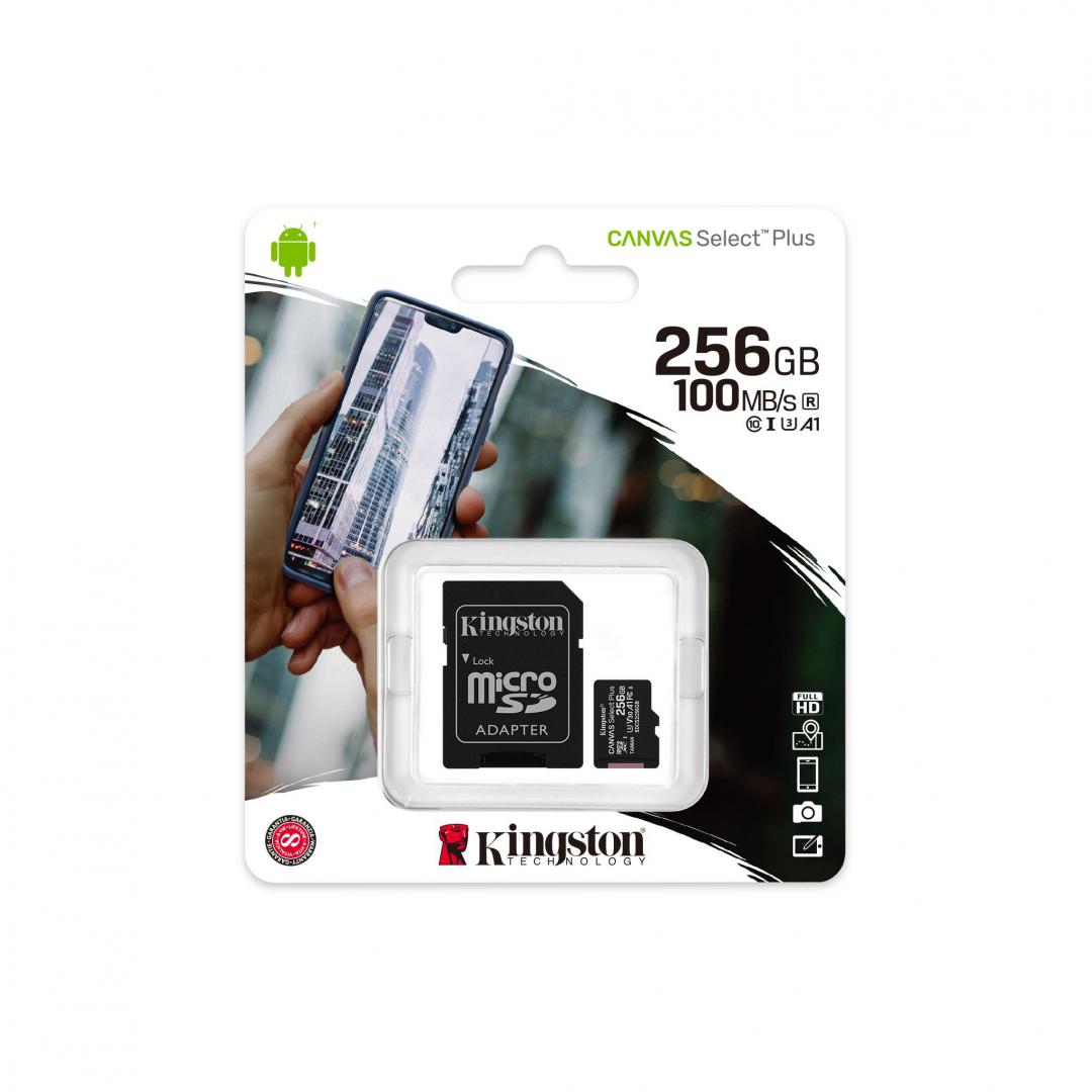 MICROSD 256GB SELECT PLUS SDCS2/256GB MicroSD Kingston, 256GB, Select Plus