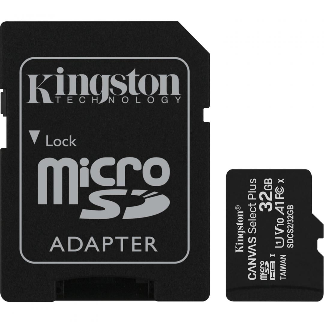 MICROSD 32GB SELECT PLUS SDCS2/32GB MicroSD Kingston, 32GB