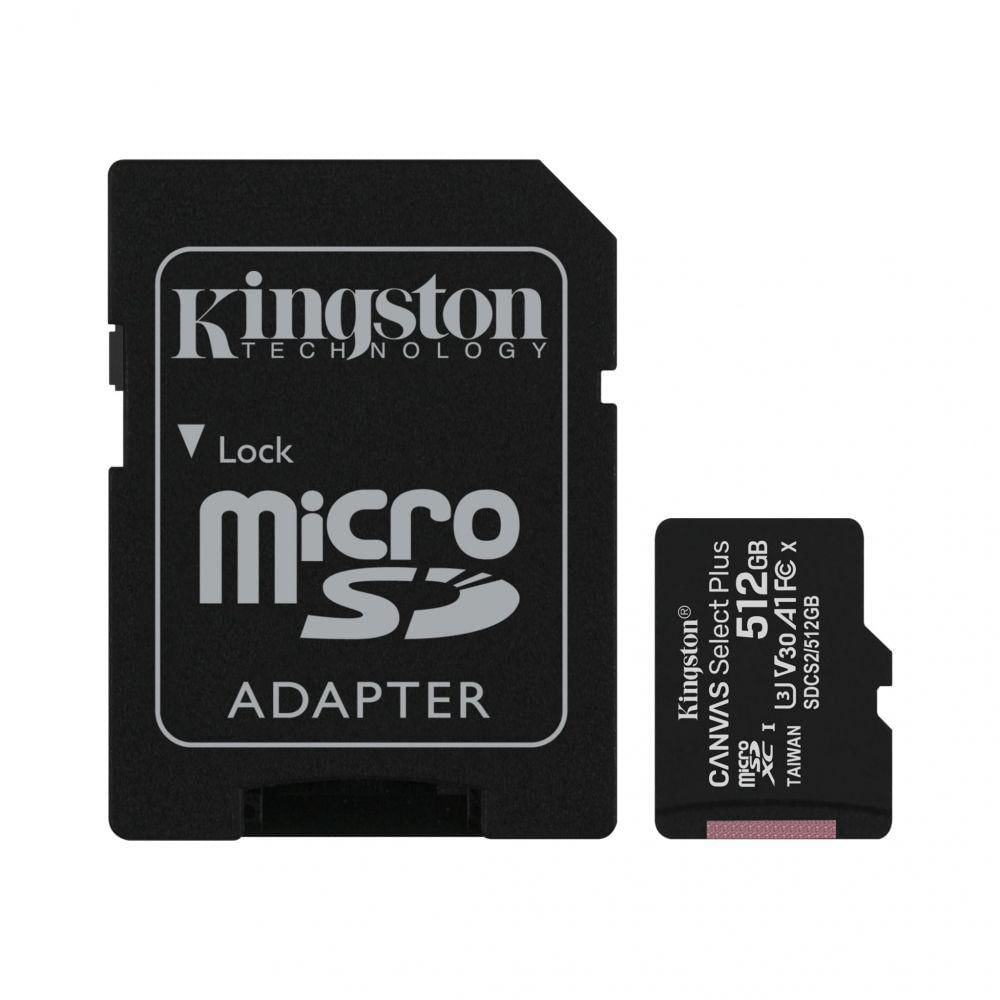 MICROSD 512GB SELECT PLS SDCS2/512GB MicroSD Kingston, 512GB, Canvas Select Plus, Clasa 10 UHS-I Performance, U1