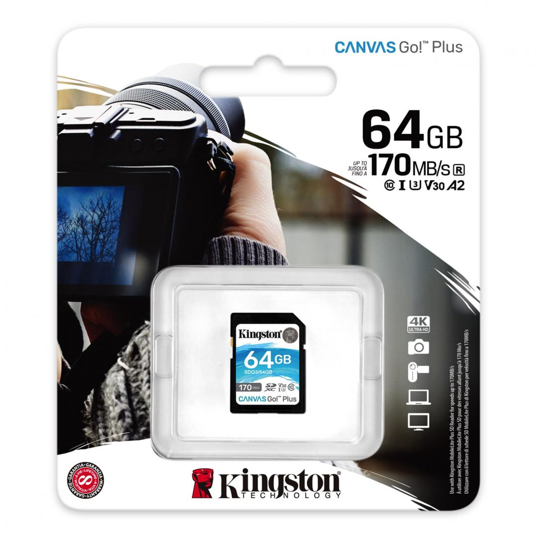 SD CARD KS 64GB CL10 UHS-I CANVAS GO PLS